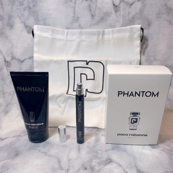 Paco Rabanne Phantom Travel Kit Gift Set - 3pc Shower Gel, Travel Spray, new - Picture 2 of 10
